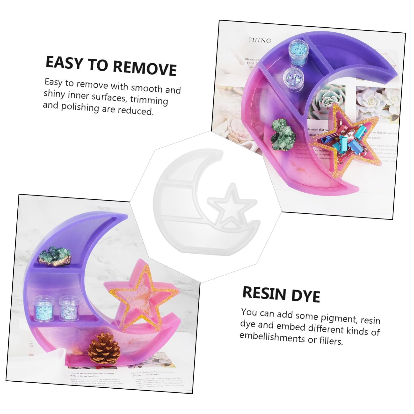 Stampo Fai Da Te in Silicone Per Versamento Di Resina Epossidica Strumenti Per Artigianato Artistico Riutilizzabile e Facile Da Pulire