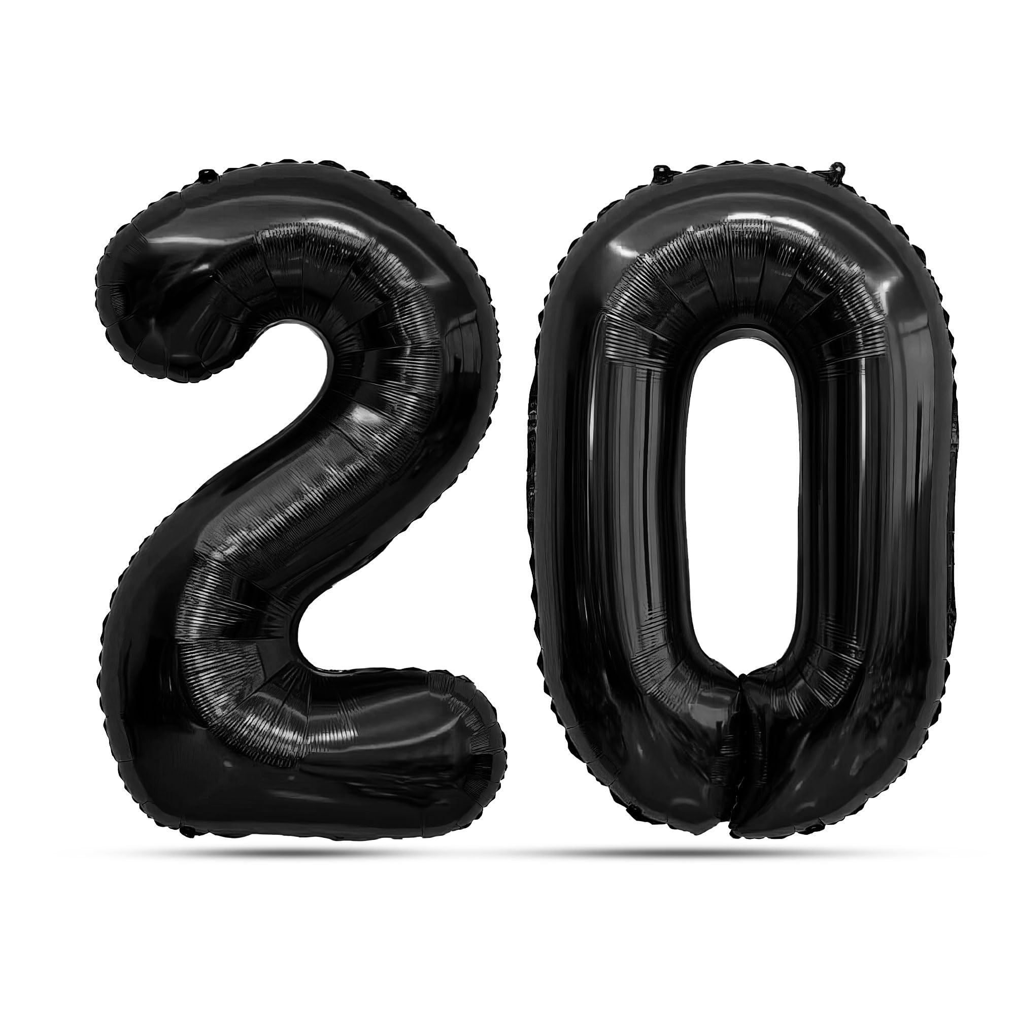 Black Number Balloons 20 Balloon Numbers 20th Number Balloon Foil Mylar Party Balloon For Men Women 20th Birthday Balloons 20 Birthday Decorations For Her Him Anniversary Graduation Decorations
