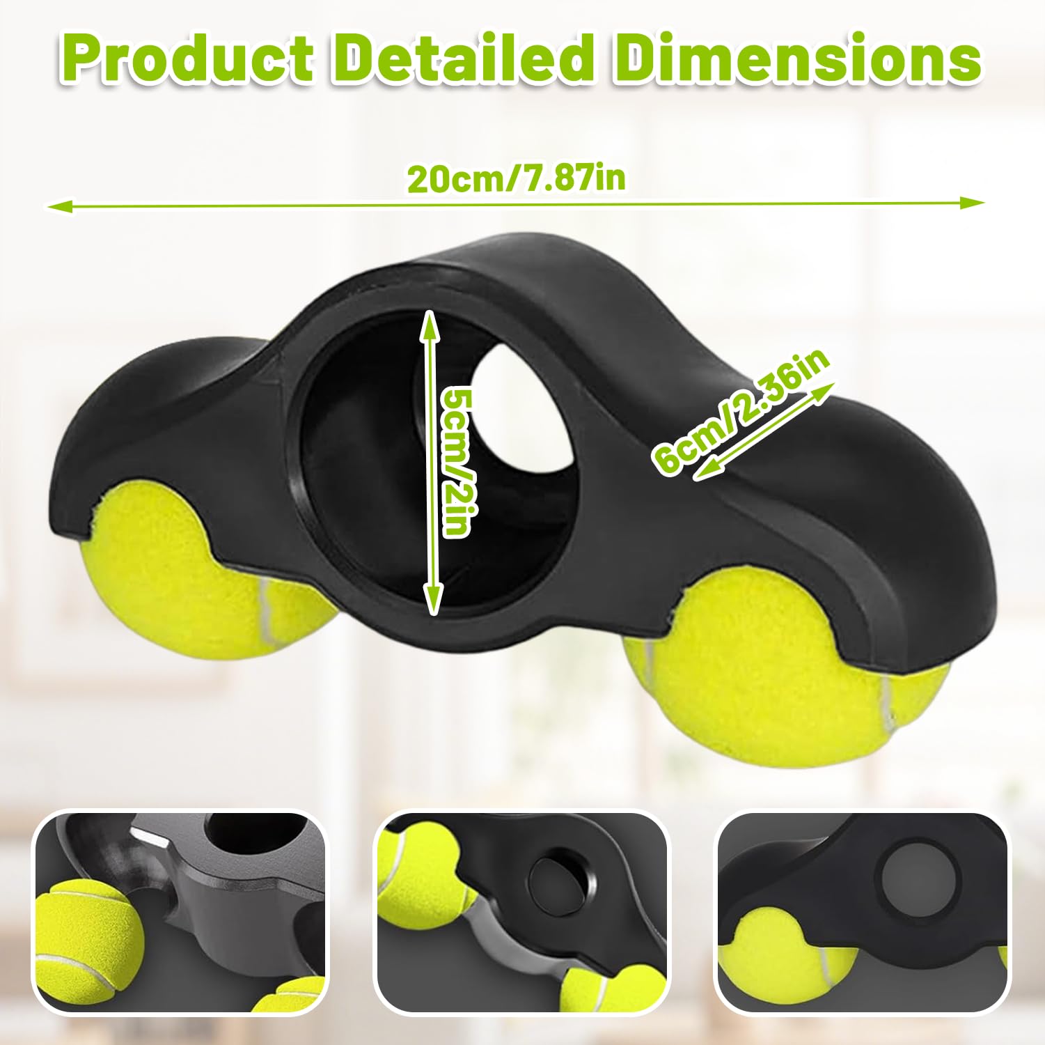 Rocker Plate Feet, 4 pezzi, per interni Cycling Snap Rocker Feet Adattatori per pedaliere, per allenamento a rulli Wahoo Kickr Core, con 8 palline da tennis