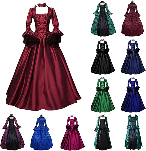 Miniatura 6 de Disfraz renacentista para mujer, vestidos de baile rococó, vintage, victoriano, disfraz de princesa de los años 1800, vestidos de cóctel medievales