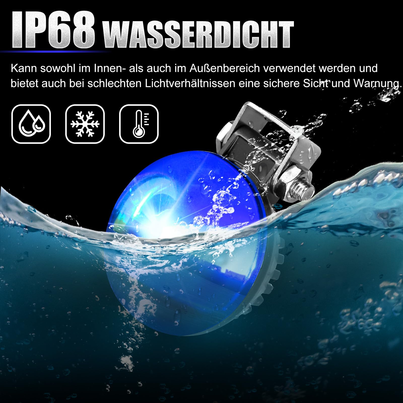 30W Runde LED Blaue Gabelstapler Leuchtet DC10-110V Warenhaus Seitenleuchten stapler warnlicht Warnscheinwerfer forklift lampe für Auto Gabelstapler
