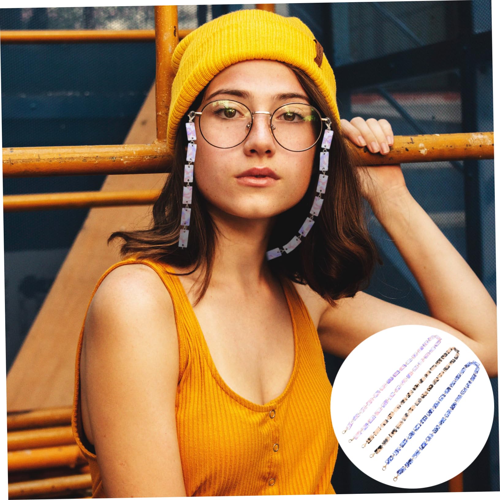 Brillenkette Schlüsselbänder Schlüsselband Maske Halter Kabel Inhaber Kleiderbügelständer Leichte Brille Brillenetui Sonnenbrillen Herren Im Trend Plüsch Blue
