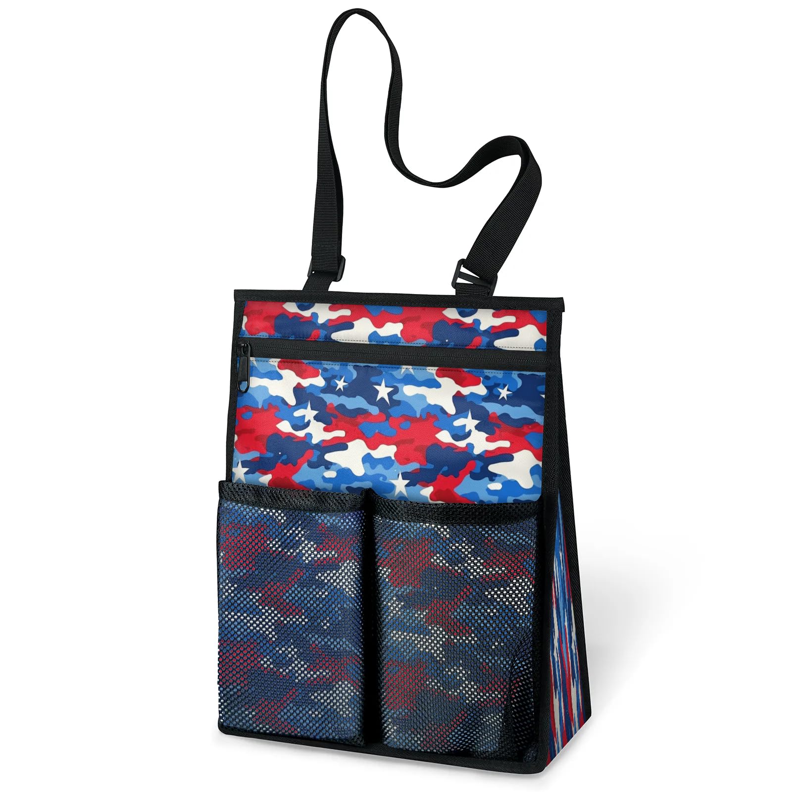 Ourtheme Stars Camouflage Portable Shower Bag for Travel Gym Camp Beach Tote Shower Caddy Bags Hanging Toiletry Organizer