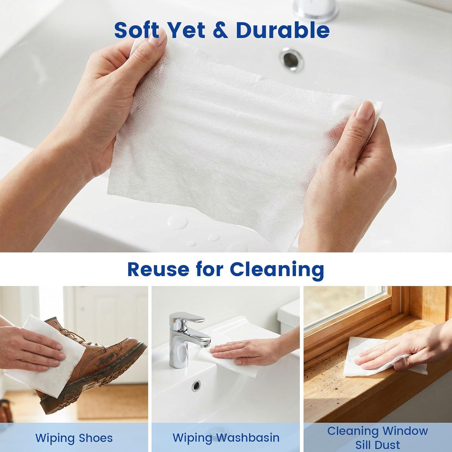 BigOtters Compressed Towels, 100PCS D isposable Face Towels for Travel Expandable Wipes Tablets with 2PCS Tube Containers for Survival Gear and Supplies Outdoors Camping Hiking Hotel - Image 4