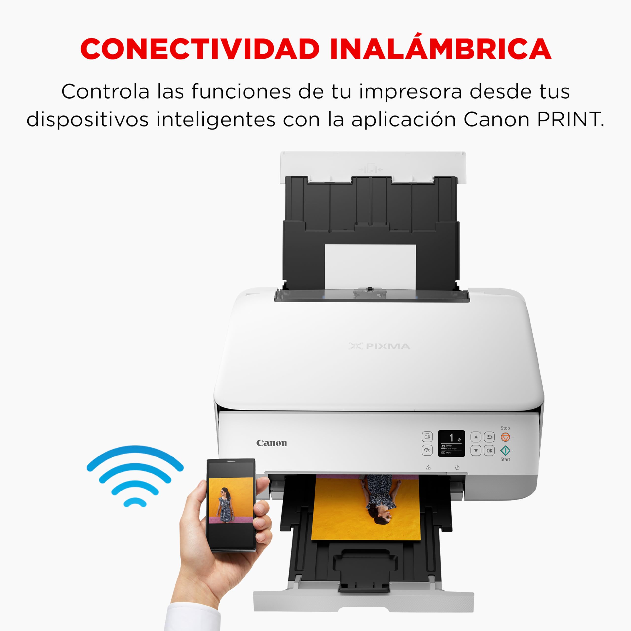 Canon PIXMA TS5351i – Impresora Multifunción para Uso Doméstico con Pantalla OLED | Conexión Inalámbrica desde tu Smartphone | Con PIXMA Print Plan