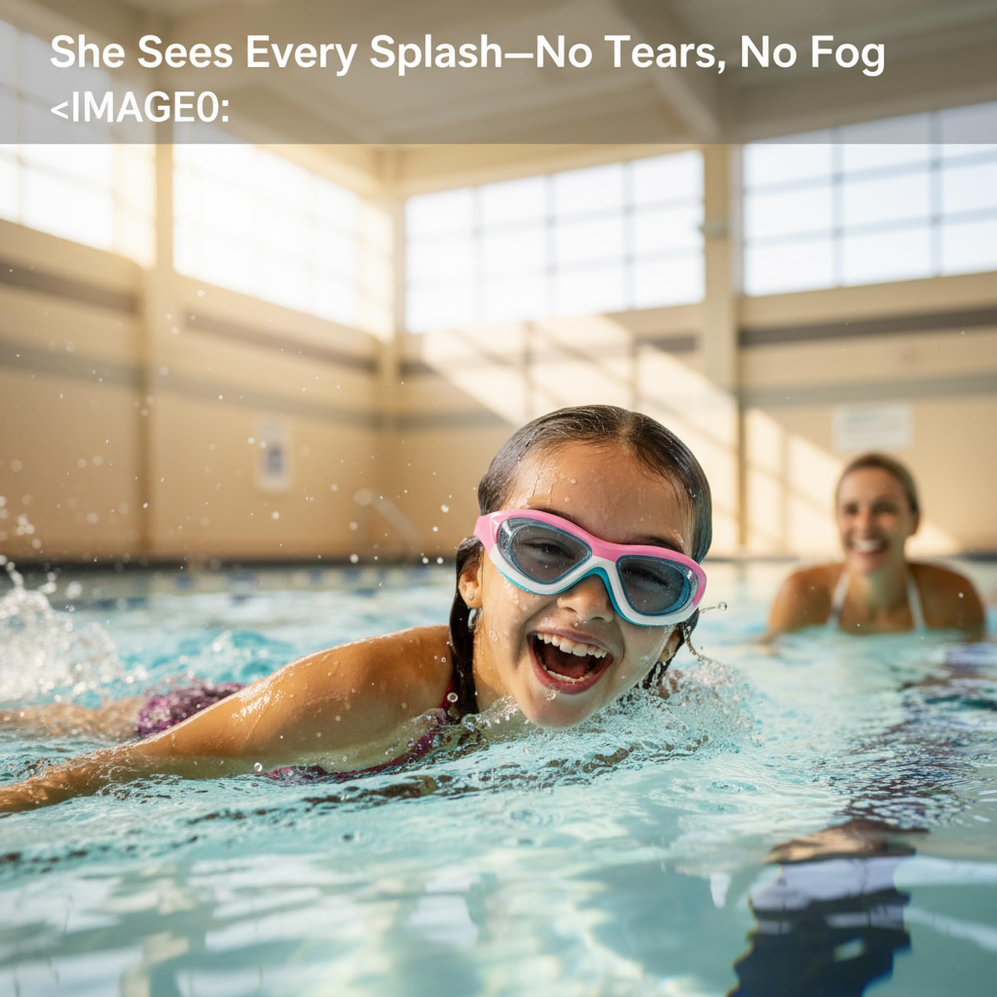 Occhialini da Nuoto Anti-Appannamento per Uso Generale | Protezione UV, Impermeabili, Guarnizione in Silicone | Occhialini da Nuoto per Bambini da 6 a 14 Anni