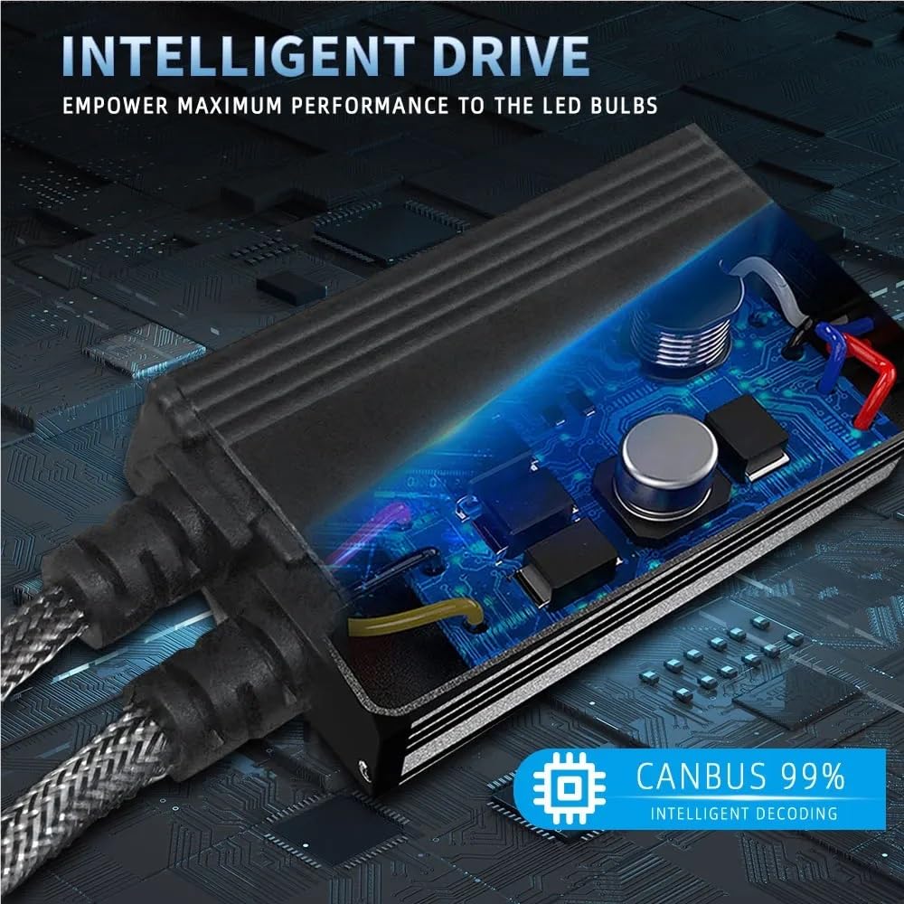 Phares de voiture à LED haute puissance H7 H4 CANBUS, ampoule H1 H11 HB3 9005 HB4 9006 170 W, 2 tubes en cuivre for voiture(H4/9003/HB2 Hi/Lo)