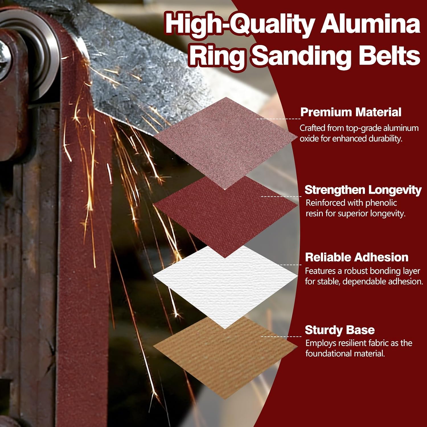 24 Pack Aluminum Oxide Sanding Belts, 3x21in Sander Belts with Assorted Grits, 4 Each of 80/120/150/180/240/400 for Belt Sander, Woodworking and Metal Grinding Polishing