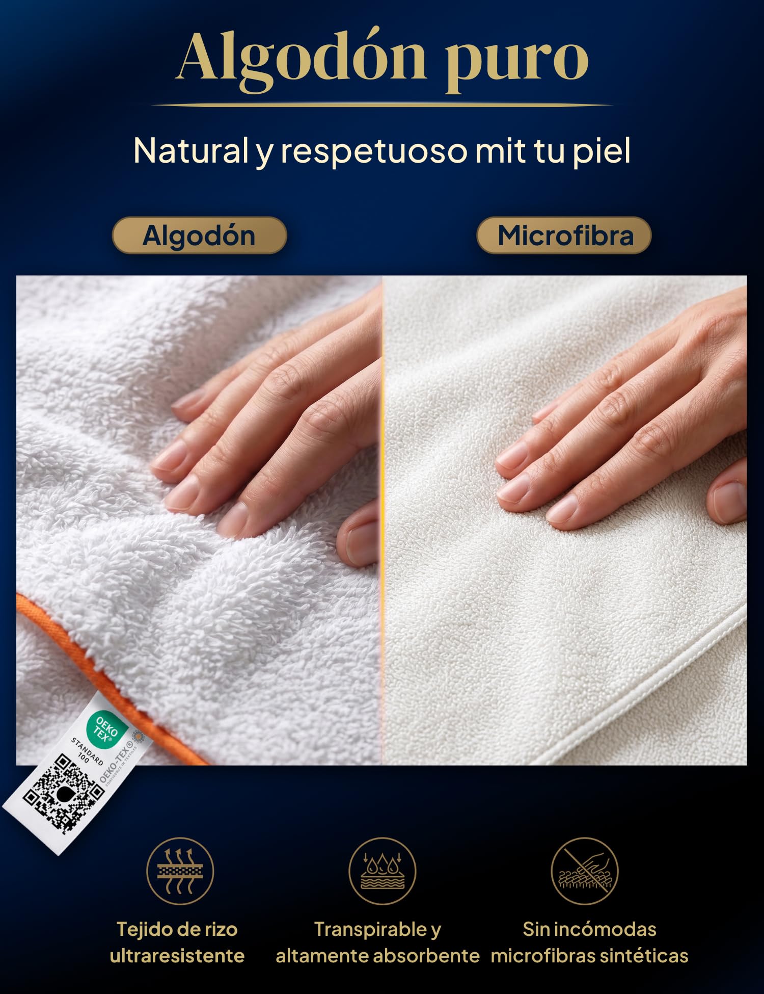 Albornoz para mujer con capucha de algodón suave - extra suave y cómodo - albornoz largo de felpa para sauna - certificado OEKO-TEX