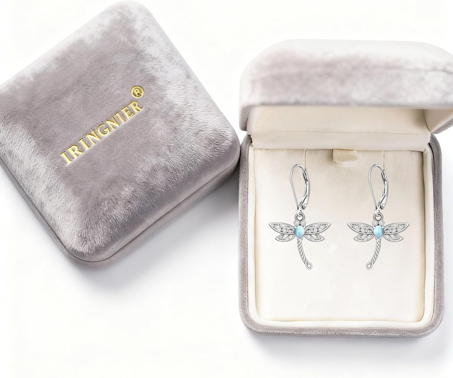 Dragonfly Earrings 925 Sterling Silver Dragonfly Gifts for Women Moonstone Earrings Jewelry Gifts for Women - Image 3