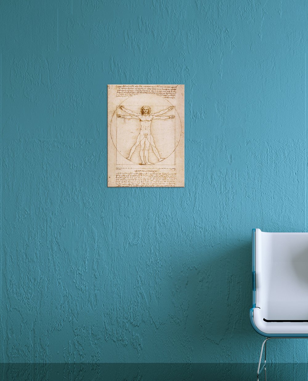 Art Print - vieux maîtres - Leonardo da Vinci - Homme de Vitruve - 60x80 cm