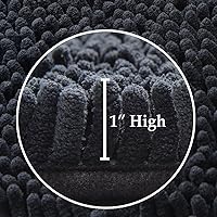 Vista 5 de Juego de 4 alfombras de baño de felpilla extrasuaves y absorbentes, parte trasera de goma antideslizante, lavables a máquina, de secado rápido