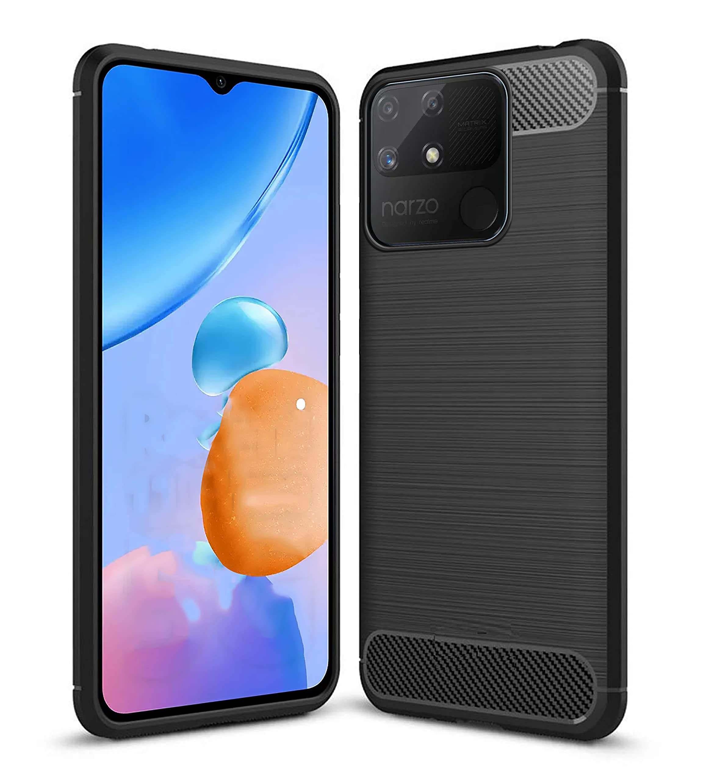 Amazon Brand - Solimo Back Cover Case for Realme Narzo 50A | Compatible for Realme Narzo 50A Back Cover Case | 360 Degree Protection | Soft and Flexible (TPU | Matte Black) (B09LRMD1MT) Amazon Price History, Amazon Price Tracker