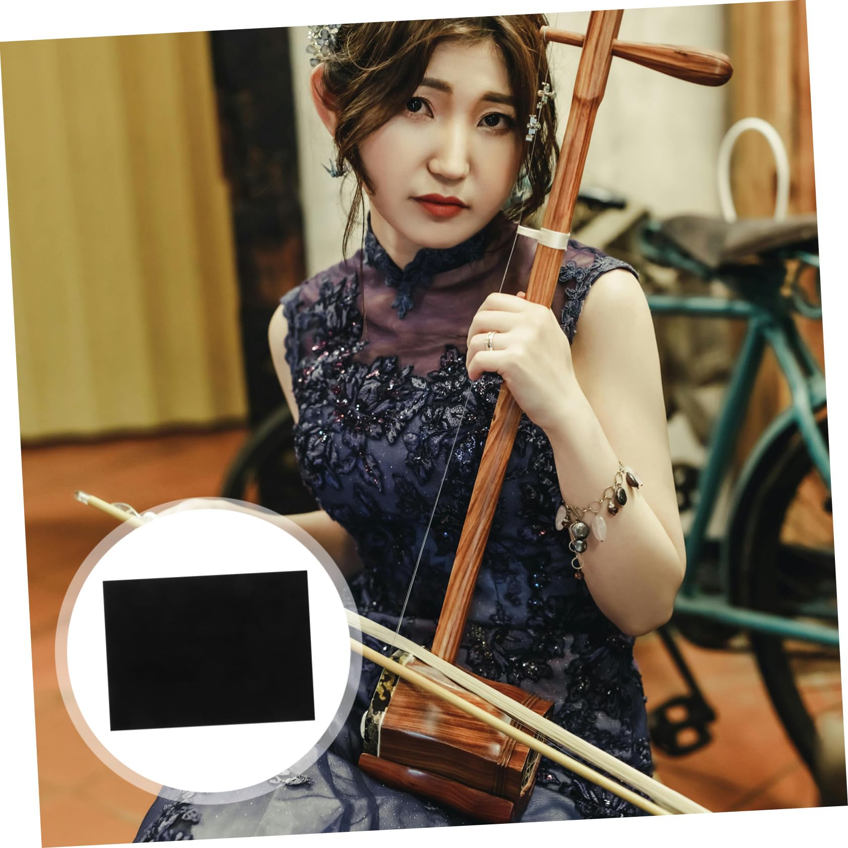 Tapis Antidérapant pour Instrument de Musique de Vache et Tissu Coussin Robuste pour Yueqin Erhu Guitare et Autres Instruments Accessoire Fiable pour Performances Stables