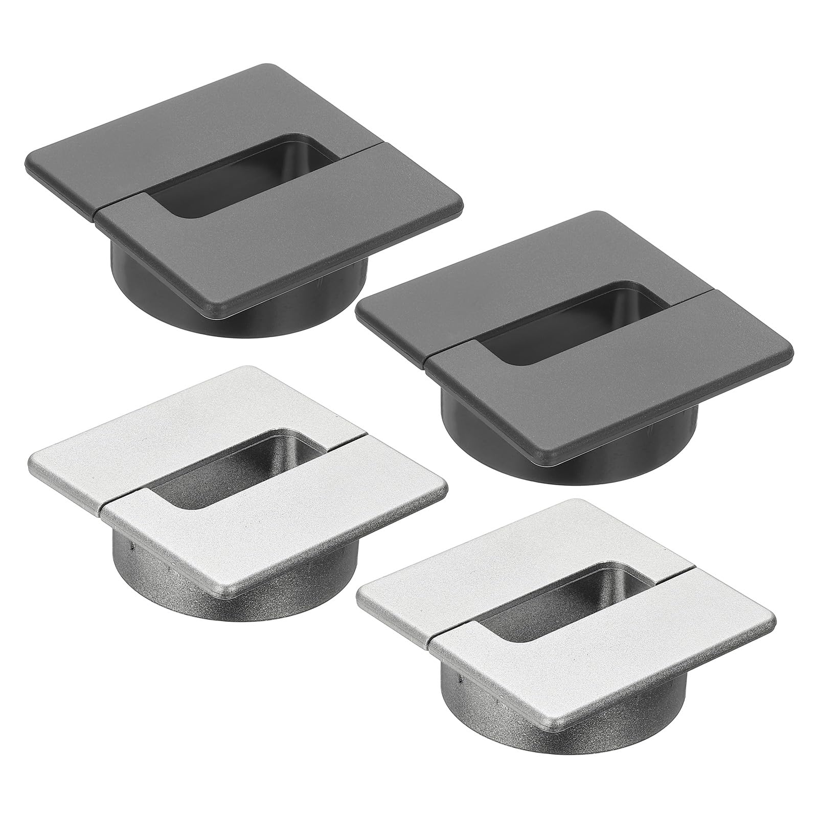 PATIKIL 2.4 Inch Desk Grommet, 4Pcs Cable Grommet Wire Management Cable Hole Cover Cord Organizer for Office Home Table Countertop, Silver Gray