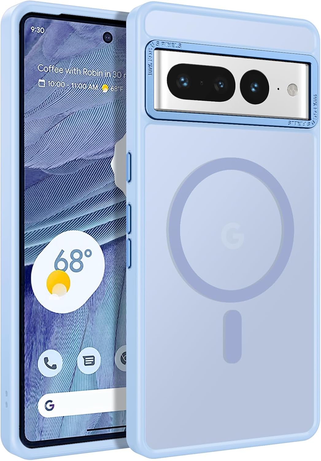 BENTOBEN for Google Pixel 7 Pro Case [Compatible with Magsafe] Translucent Matte Magnetic Pixel 7 Pro Case Slim Shockproof Women Men Protective Phone Cases for Google Pixel 7 Pro 6.7″, Light Blue
