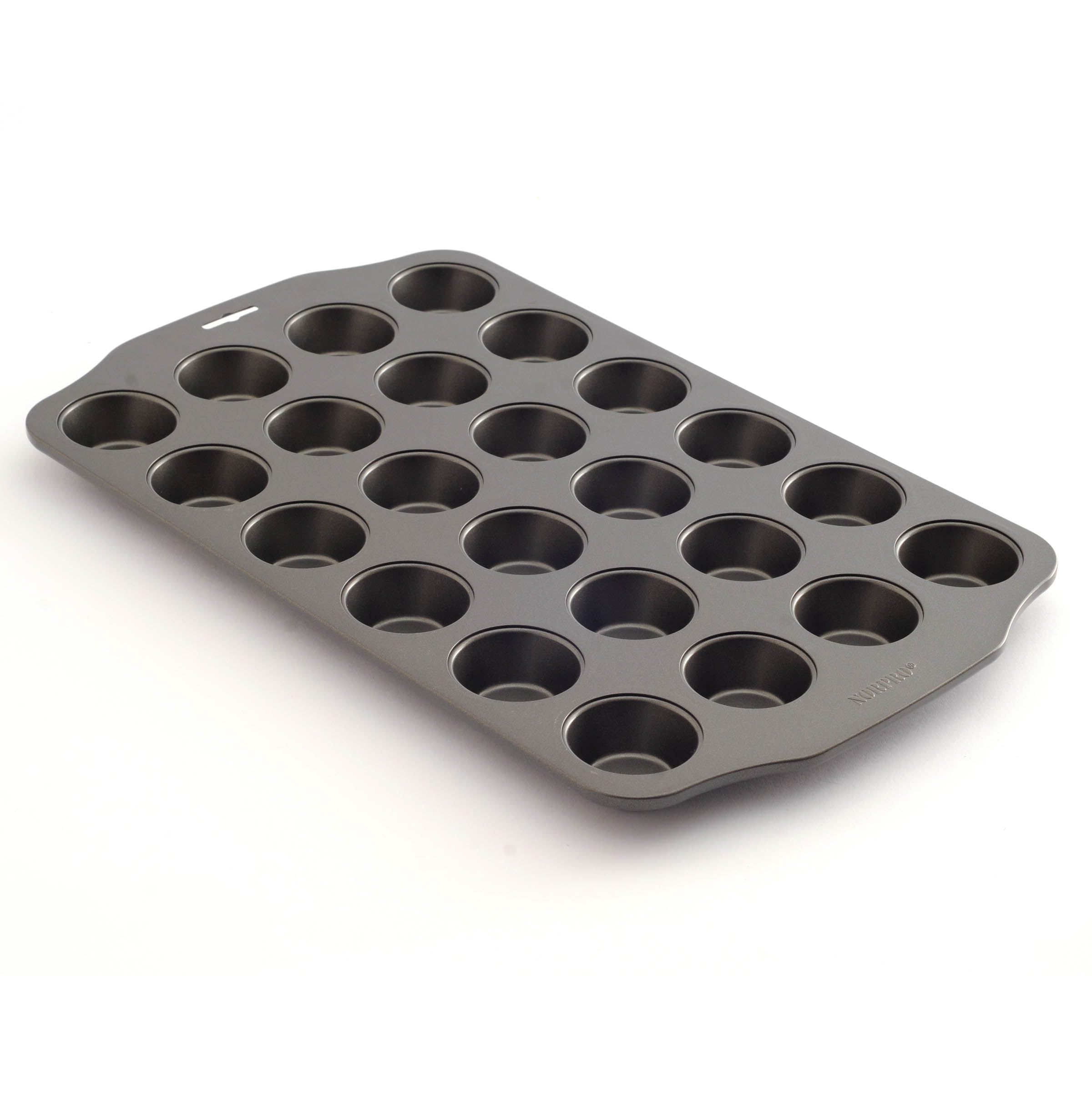 Norpro – 24 Piezas Antiadherente Mini Magdalenas, Color Negro