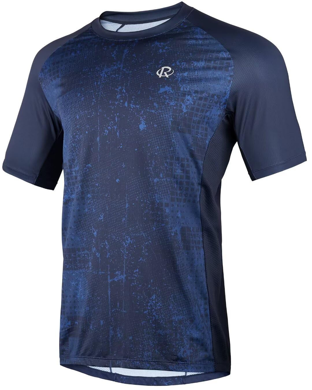 ROTTO Hommes VTT Maillot à Manches Courtes de vélo pour MTB BMX Downhill Manches Courtes Rapide Dry