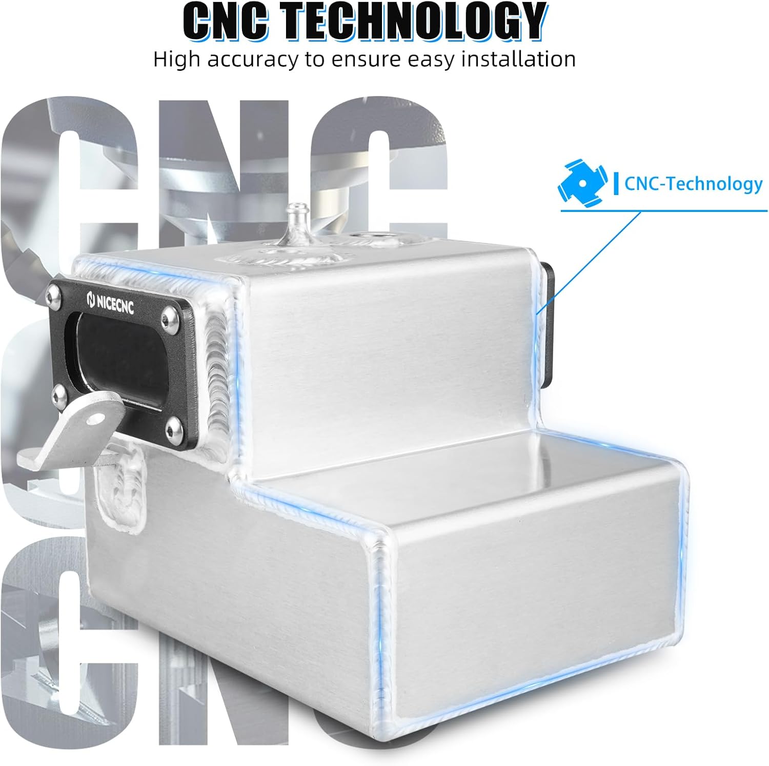 NICECNC Cooling Oil Tank Compatible with Yamaha Raptor 700 YFM700R 2014, Raptor 700R 2013 2015-2026, Raptor 700R SE 2017-2023, See Fitments, Aluminum