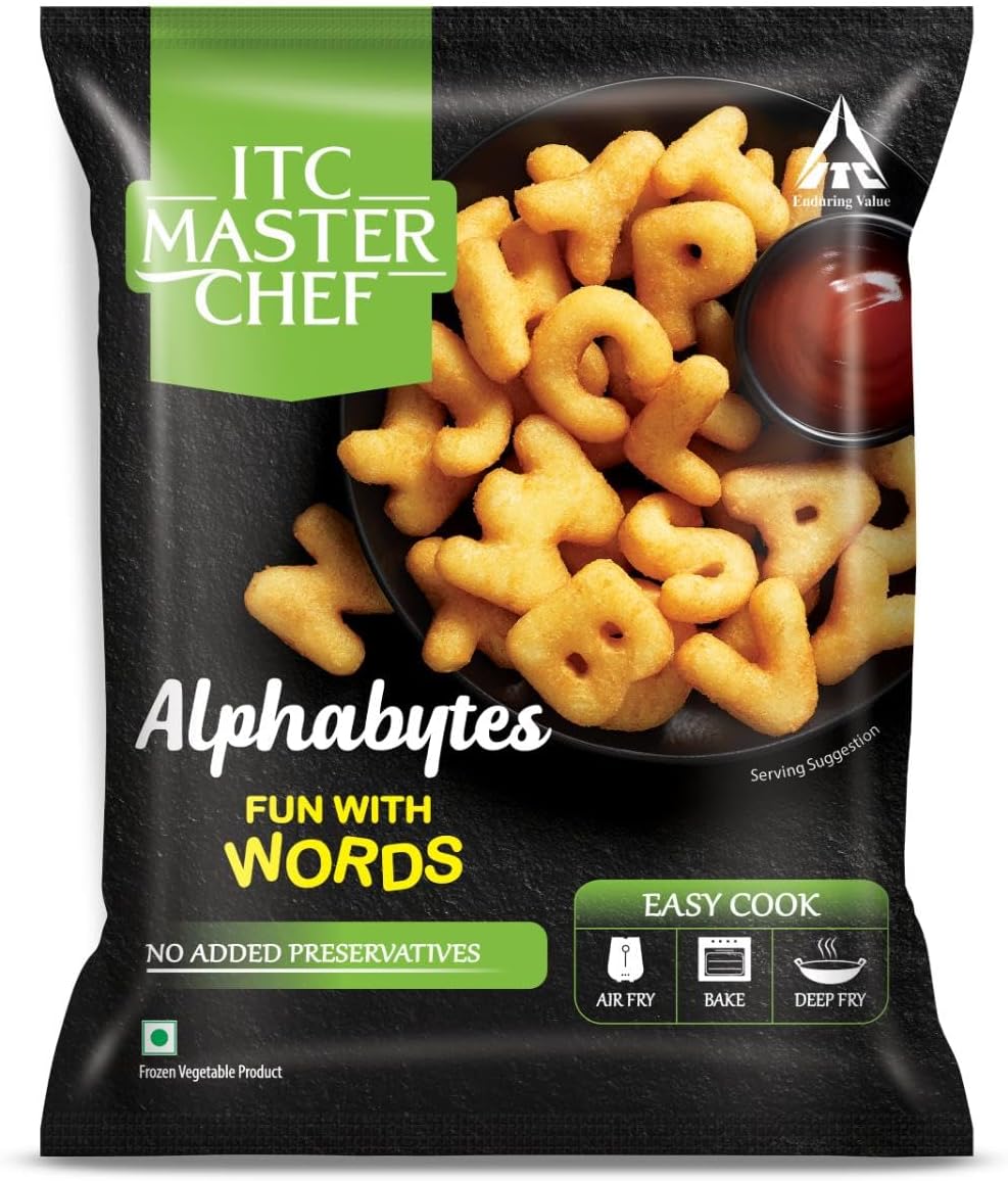ITC Master Chef Alphabytes, Veg Frozen Snack, Ready to Cook, 495g
