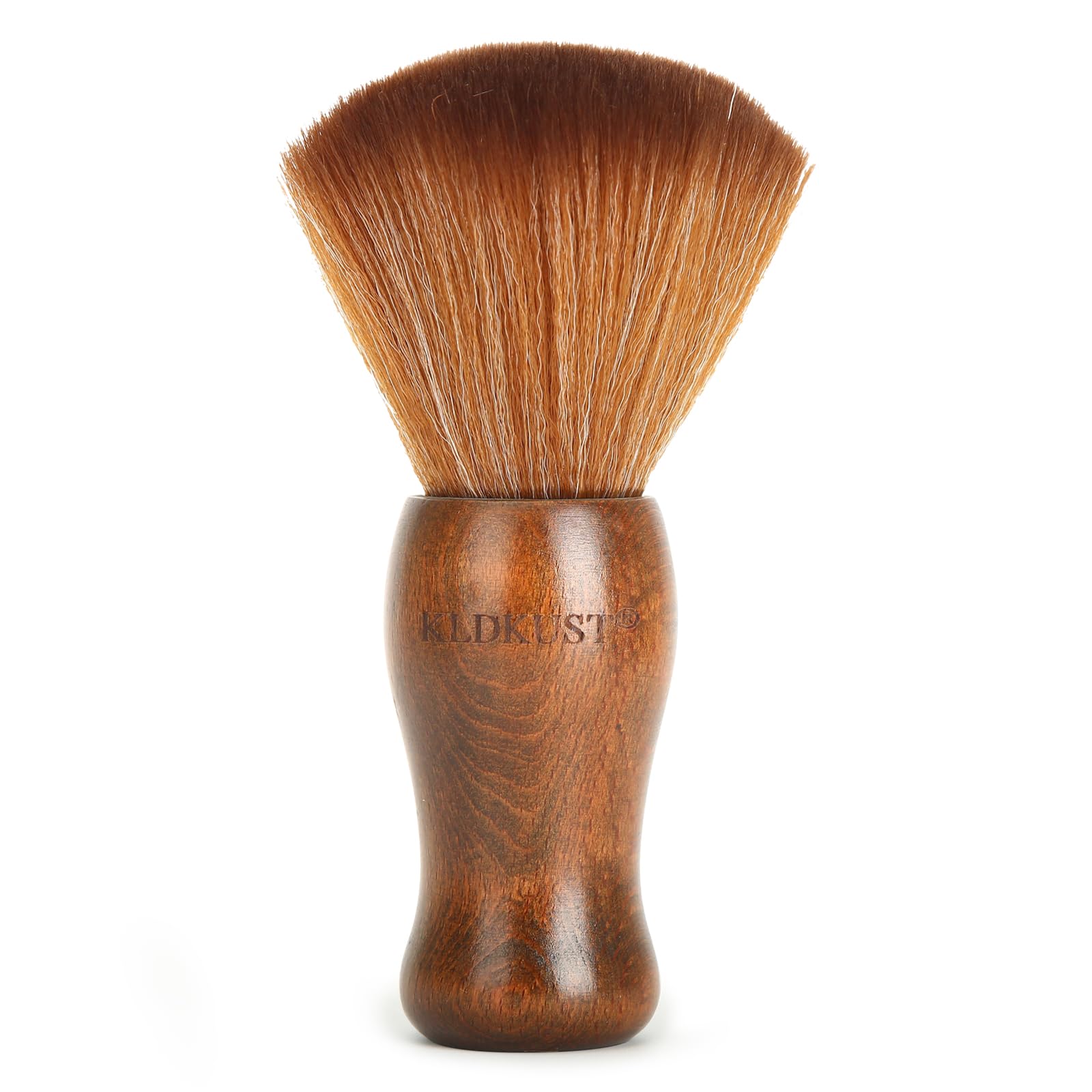 Large Neck Hair Duster Brush, Soft Barber Face Cleaning Hairbrush Nylon Hair Wooden Handle Cutting Kits