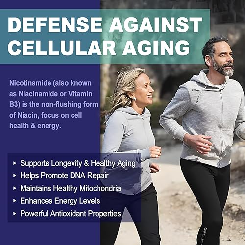 Miniatura 4 de Paquete de 2 gomitas de nicotinamida de 500 mg, suplemento NAD+ para mujeres y hombres con péptidos de colágeno, (niacina libre de rubor) vitamina