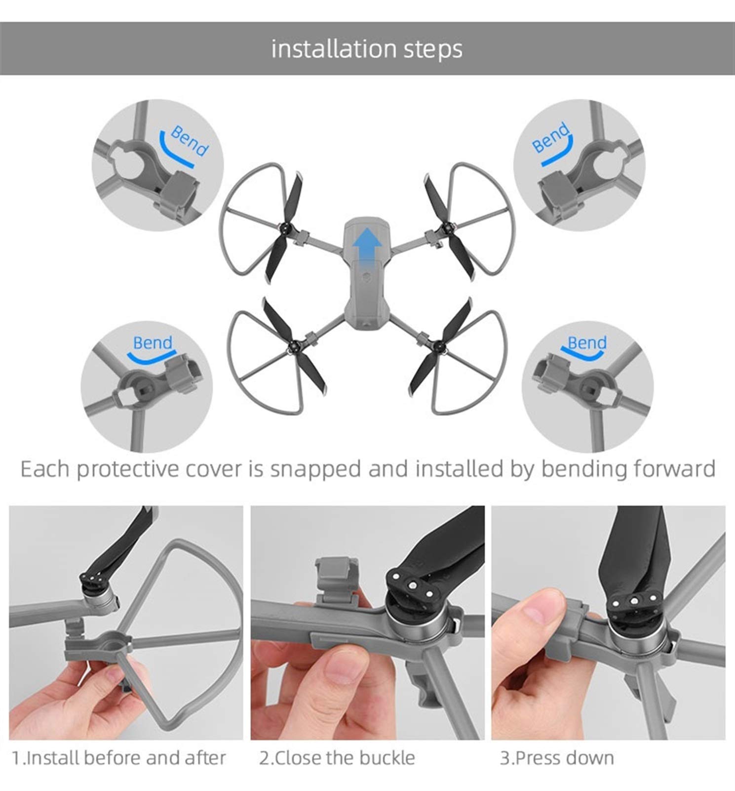 Amazon.co.jp: ドローンプロペラガード/DJI に適合/Mavic Air 2 