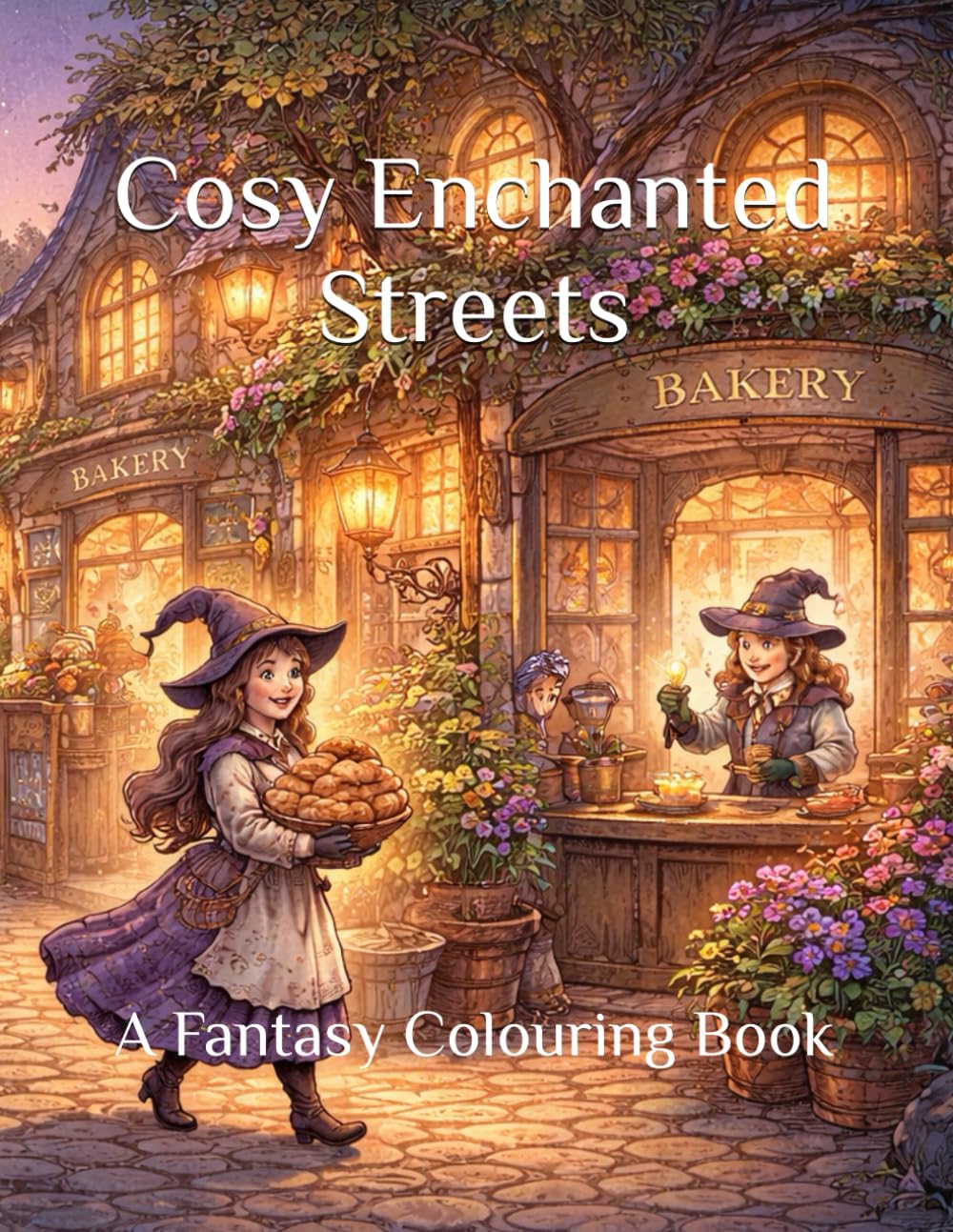 Cosy Enchanted Streets: A Fantasy Colouring Book