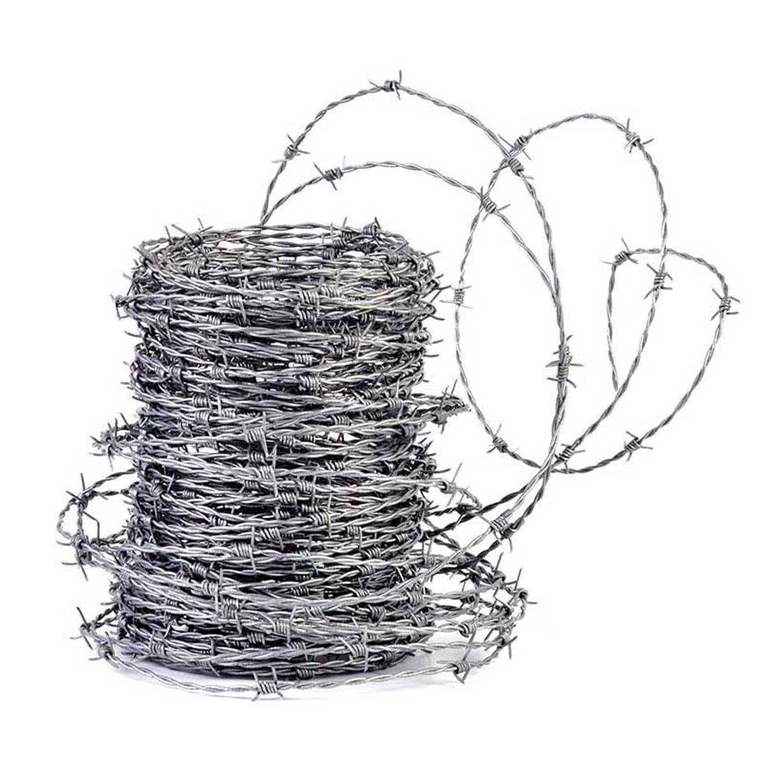 AWSAD Alambre Espino Galvanizado Alambre de Espino Anti-Escalada Anti-Robo Malla de Alambre Valla Aislamiento de Espinas Medidas de Seguridad para Valla (Color : 2.3mm Steelwire, Size : 110M)