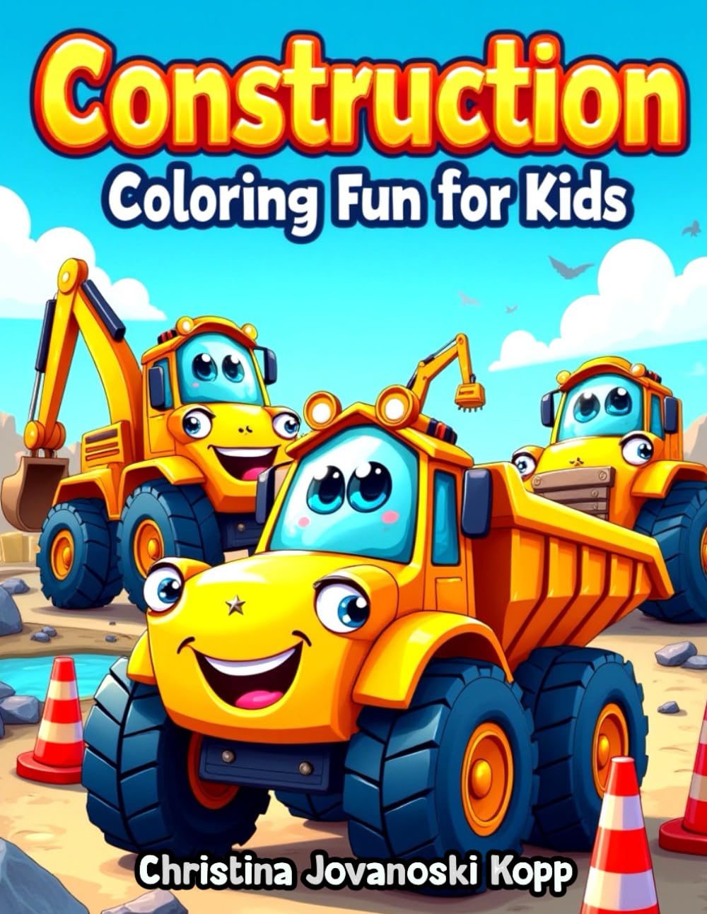 Construction Coloring Fun for Kids: different levels of difficulty
