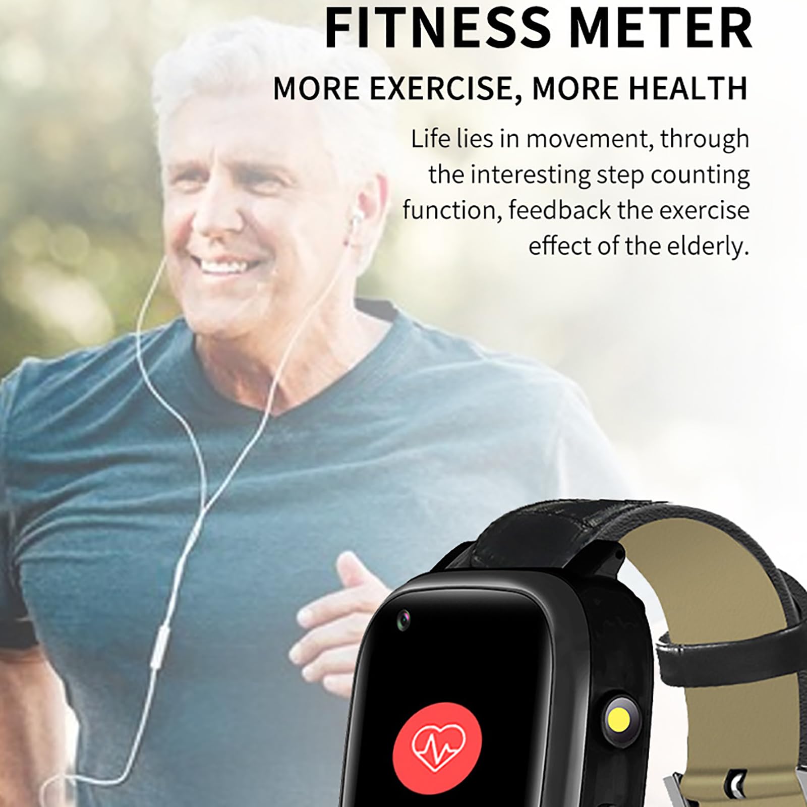 Genérico Anciano GPS Reloj Inteligente Pulsera de Seguimiento 4G SOS Pulsera Smartwatch Videollamada Reloj de Pulsera Telefónica IP67 Impermeable para Demencia Alzheimer