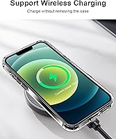 Vista 7 de HOOMIL Funda para iPhone 12/iPhone 12 Pro con 2 protectores de pantalla de vidrio templado, sin amarillamiento, protección contra caídas, arañazos