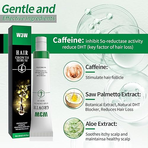 Miniatura 2 de Orrenaturals - Suero para el crecimiento del cabello, ampolla de renacimiento del cabello, 3% romero para el crecimiento del cabello, rollo en rollo