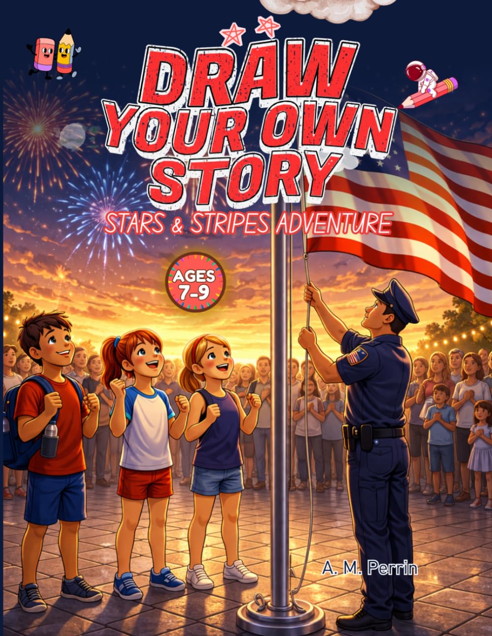 Draw Your Own Story: Stars & Stripes Adventure: An Interactive Read-and-Draw Storybook for Creative Kids Ages 7–9 (July 4th Edition)