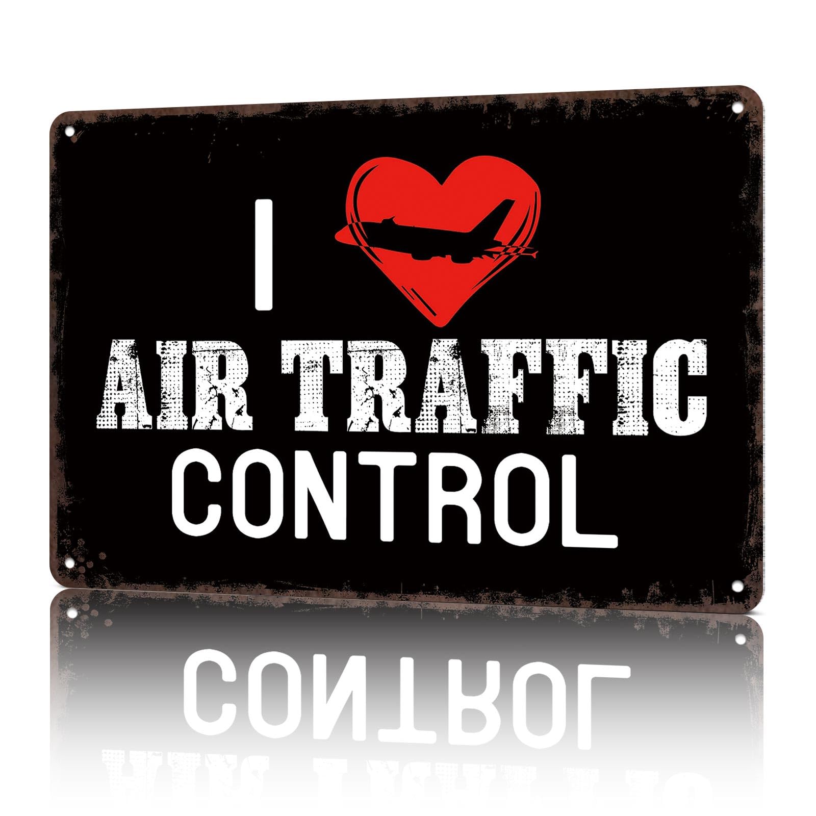 KWQDOZF Vintage Metal Signs I Love Air Traffic Control Funny Tin Sign Poster Wall Art For Home Room Bedroom Office Decor 8x12inch