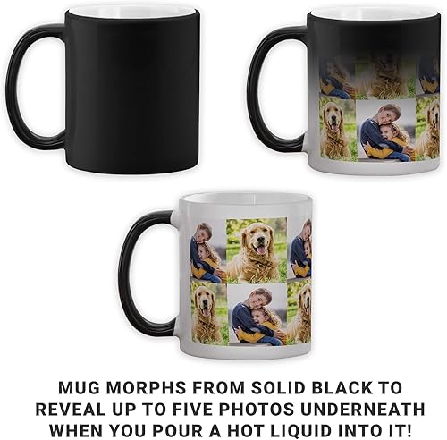 Miniatura 2 de Let's Make Memories Taza personalizada que cambia de color - Taza de múltiples fotos - Taza de café de 11 oz - 3 fotos