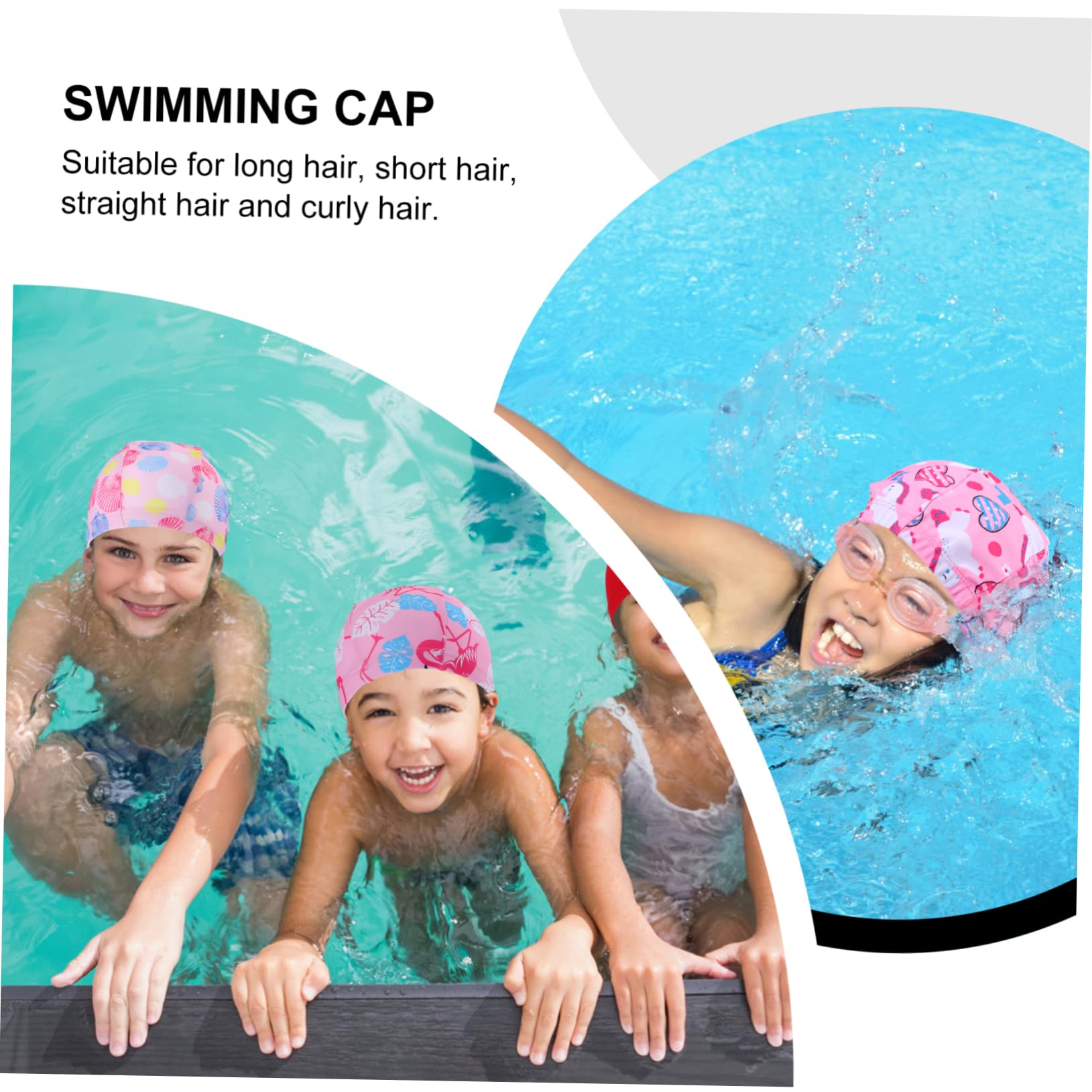 VANZACK Gorro De Baño para Niños Gorros De Natacion Impermeables Accesorios De Natacion Cubierta De Natación Sombreros para Niños Gorra De Baño De Buceo Poliéster