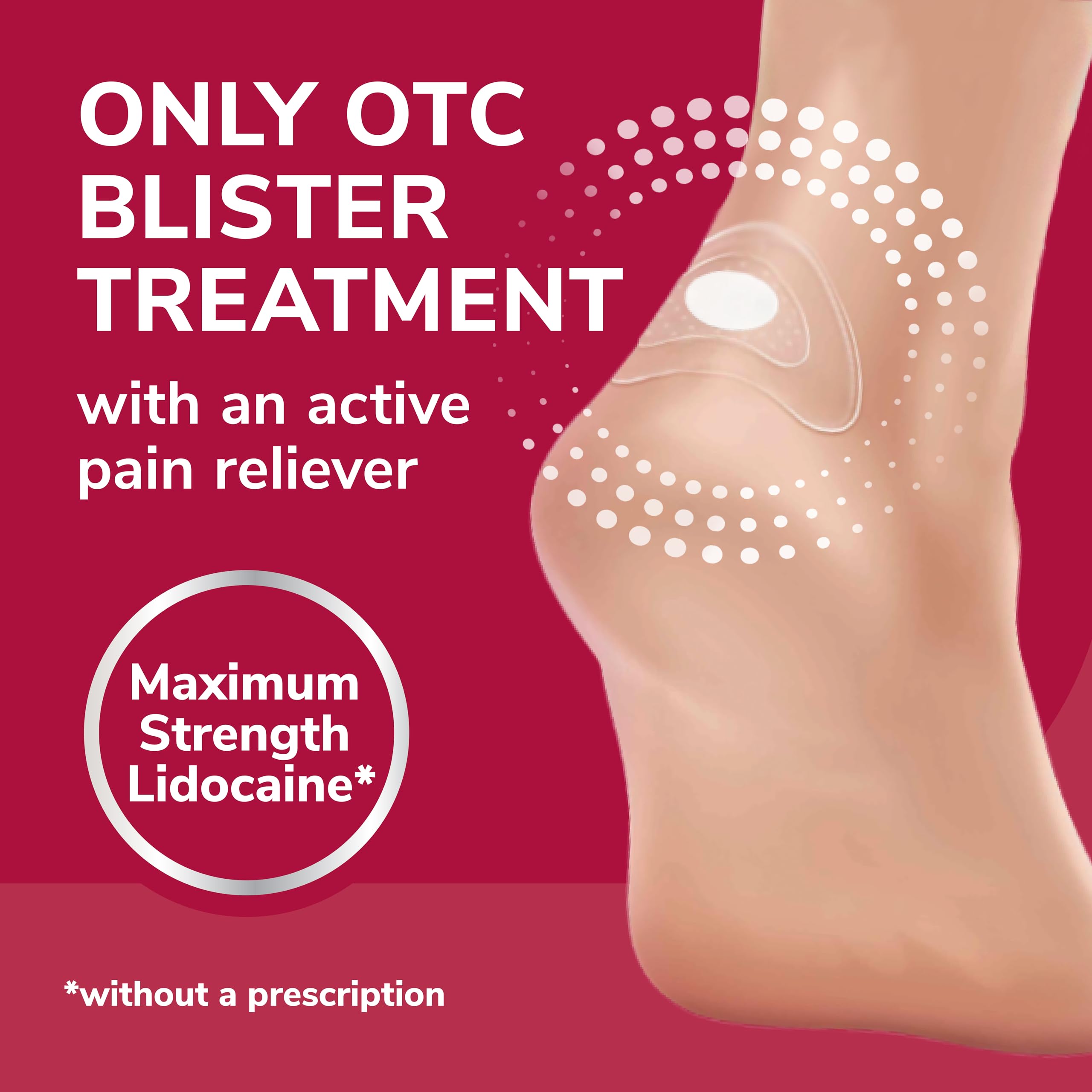 Dr. Scholl’s Blister Pain Relief Complete Kit, 8 ct - The Only Blister Treatment with an Active Pain Reliever, Seal & Heal Bandages with Hydrogel Technology, Blister Pads, 4% Lidocaine to Numb Pain — Amazon image 3