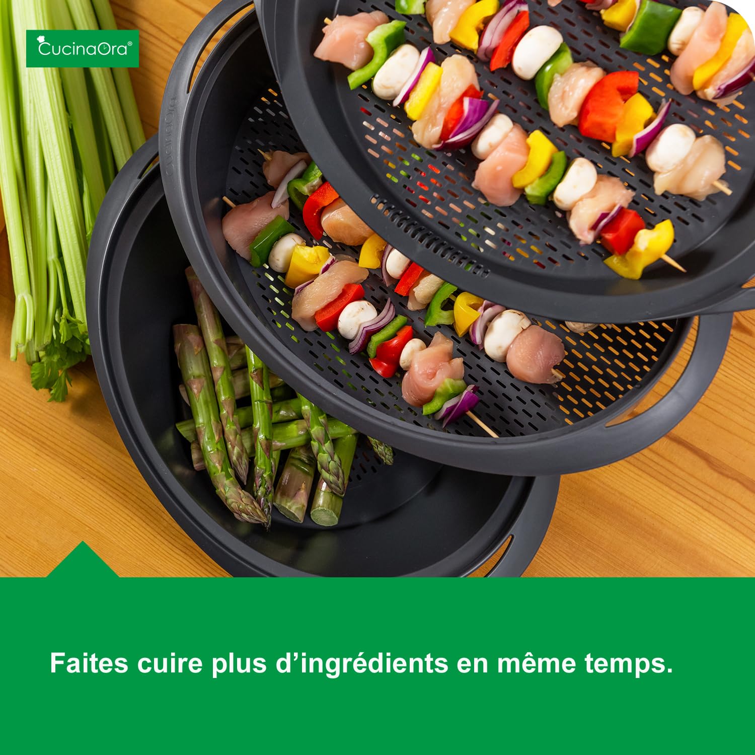 Insert Varoma pour Thermomix TM6/TM5/TM31, accessoire Thermomix sans BPA | Accessoire de cuisson à la vapeur pour augmenter la surface de cuisson, compatible avec le lave-vaisselle, fabriqué dans l’UE