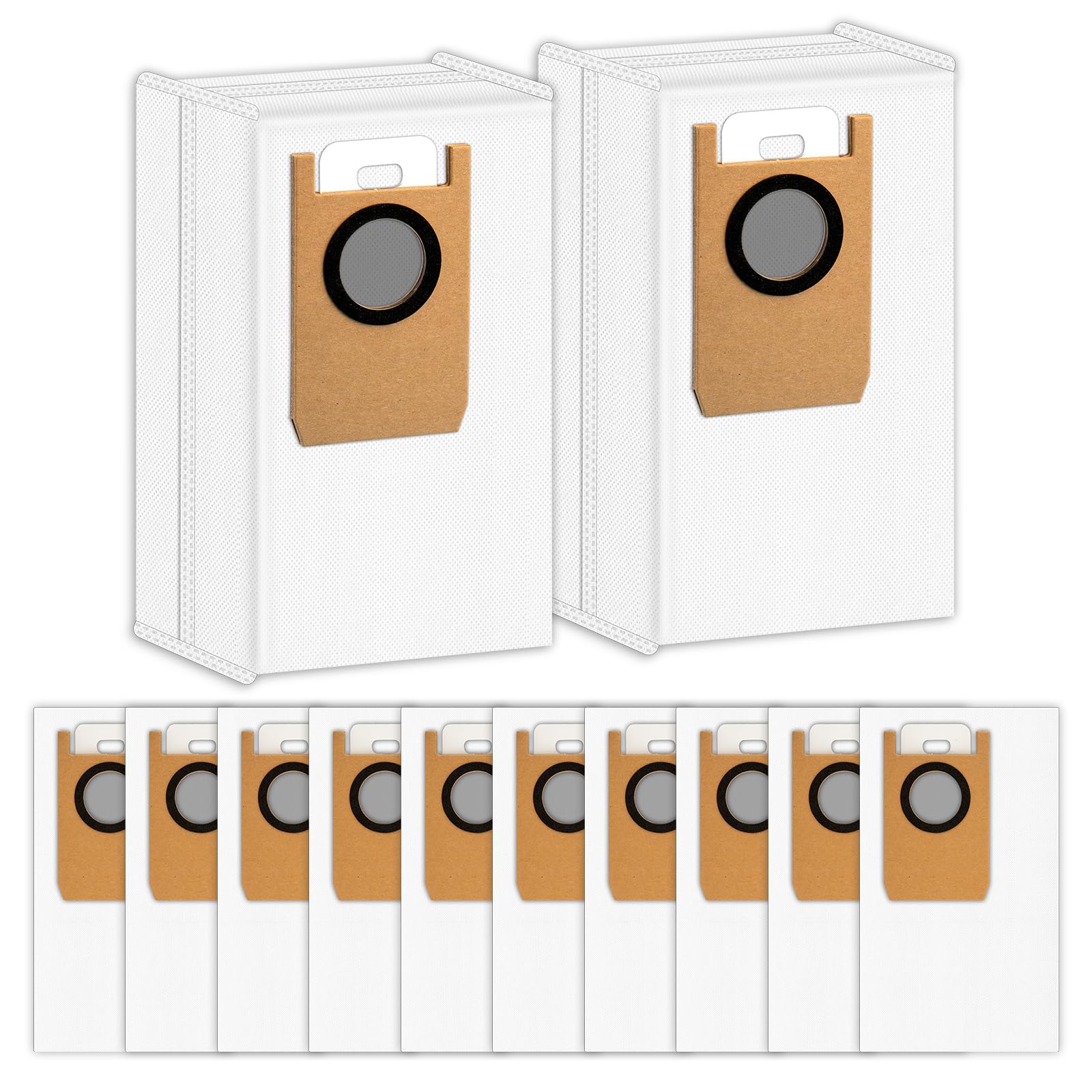 (12 Pieces) Omni S1 Pro Replacement Dust Bags Compatible With Eufy Robot Vacuum Omni S1 Pro Robot Vacuum Self-Empty Station, Disposable Vacuum Bag Accessories, Canister Bags, Filter Bags Parts Parts