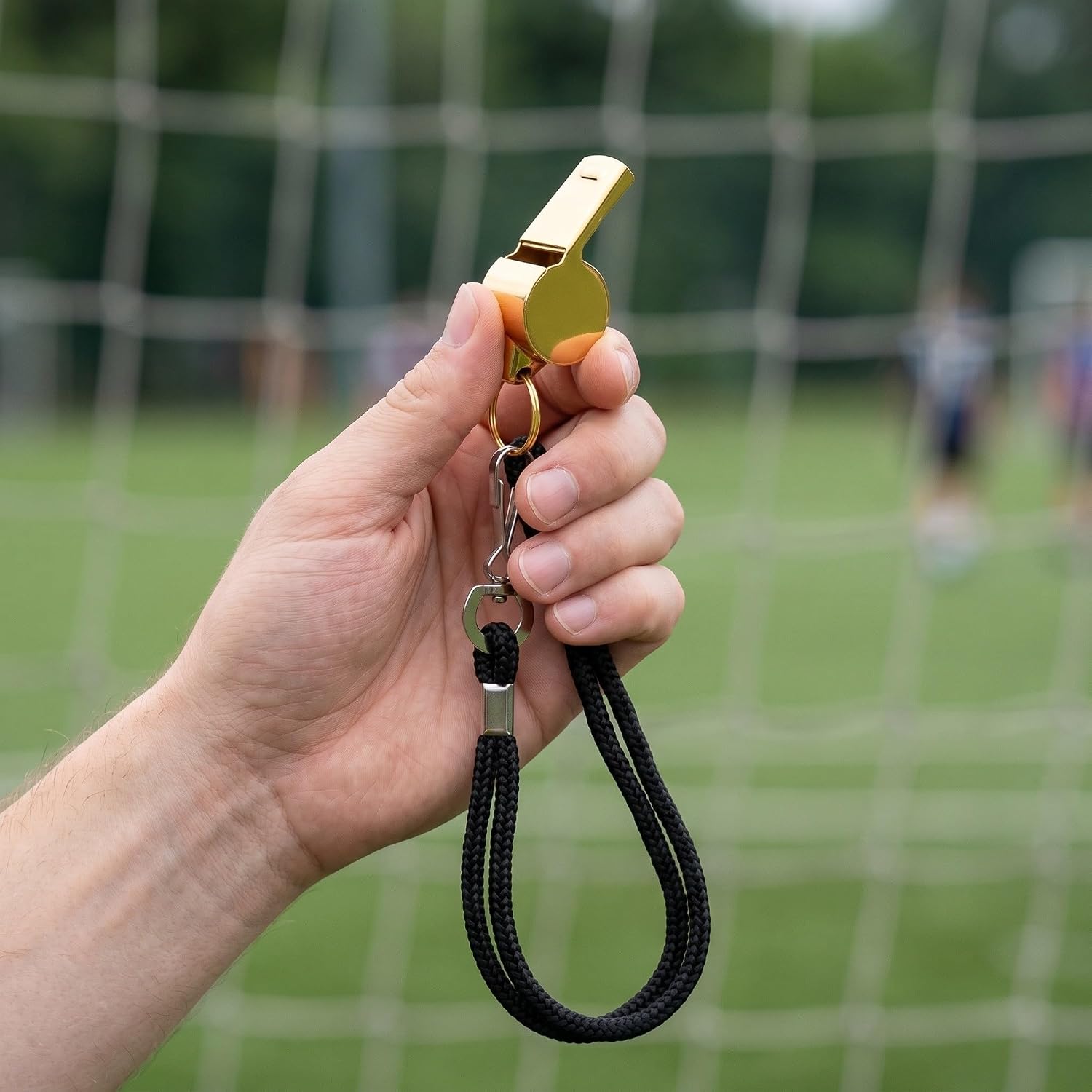 Abaodam Whistle Loud Crisp Sound Stainless Steel with Lanyard 6pcs | Golden Finish, Portable Lanyard Included, for Teachers, Sailing and Group Activities