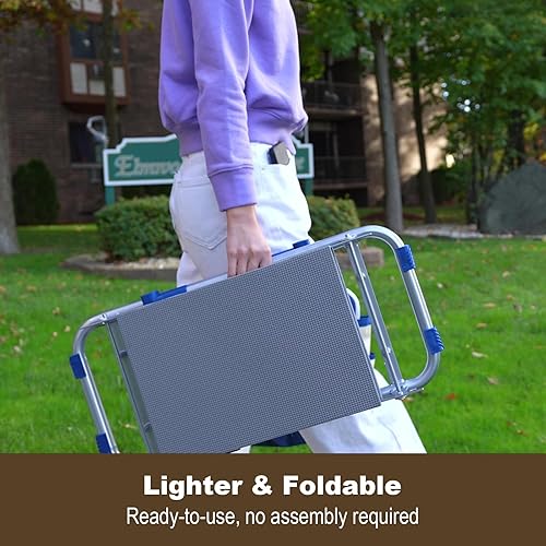 Miniatura 4 de Aimerla K5 Asiento Arrodillador Plegable - Resistente - (Almohadilla Desmontable Cloud para Arrodillarse) - Taburete de Jardín - 2 Bolsas Grandes