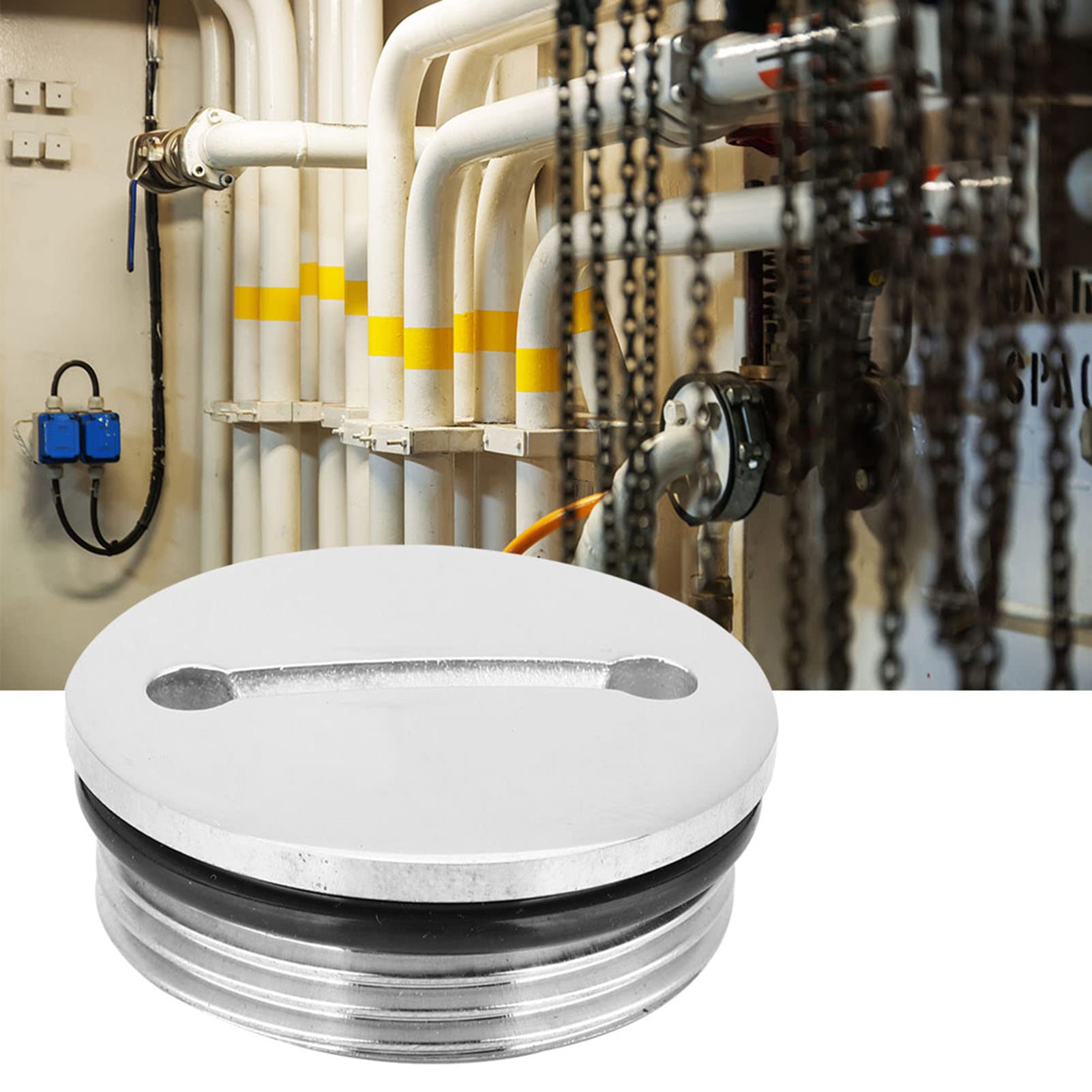 Tappo del Serbatoio del Carburante per Barche da 44 mm, Tappo Serbatoio Carburante per Barca Acciaio Inossidabile 316 Lucidato Porta di Riempimento per Hardware Marino Accessorio