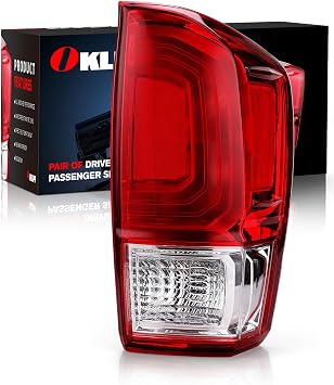 OKLPF Rear Brake Tail Lights Compatible With 2016 2017 2018 2019 2020 2021 2022 2023 Toyota Tacoma Pickup Replace 81550-04170,Red Taillights Assembly,Includes A Luxurious Box,Right Passenger Side