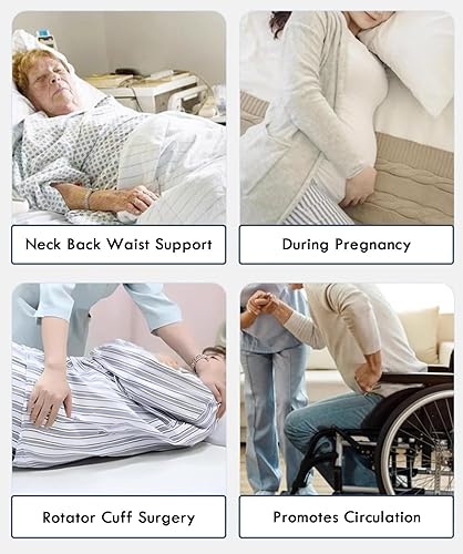 Miniatura 6 de Almohada de cuña extra larga de 40 pulgadas, cuñas de almohada plegables para reflujo ácidoapnea del sueñopostcirugía, cuña de cama de espuma