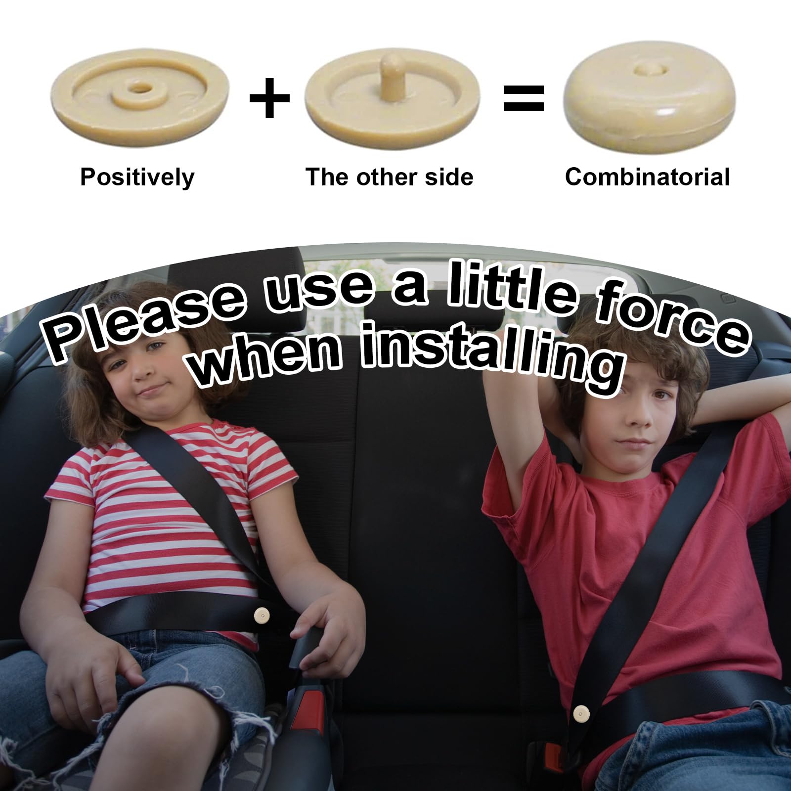 10 Sets Seat Belt Button Stop Plastic Seat Belt Stop Clips Prevent Buckle from Sliding Down No Welding — view 3