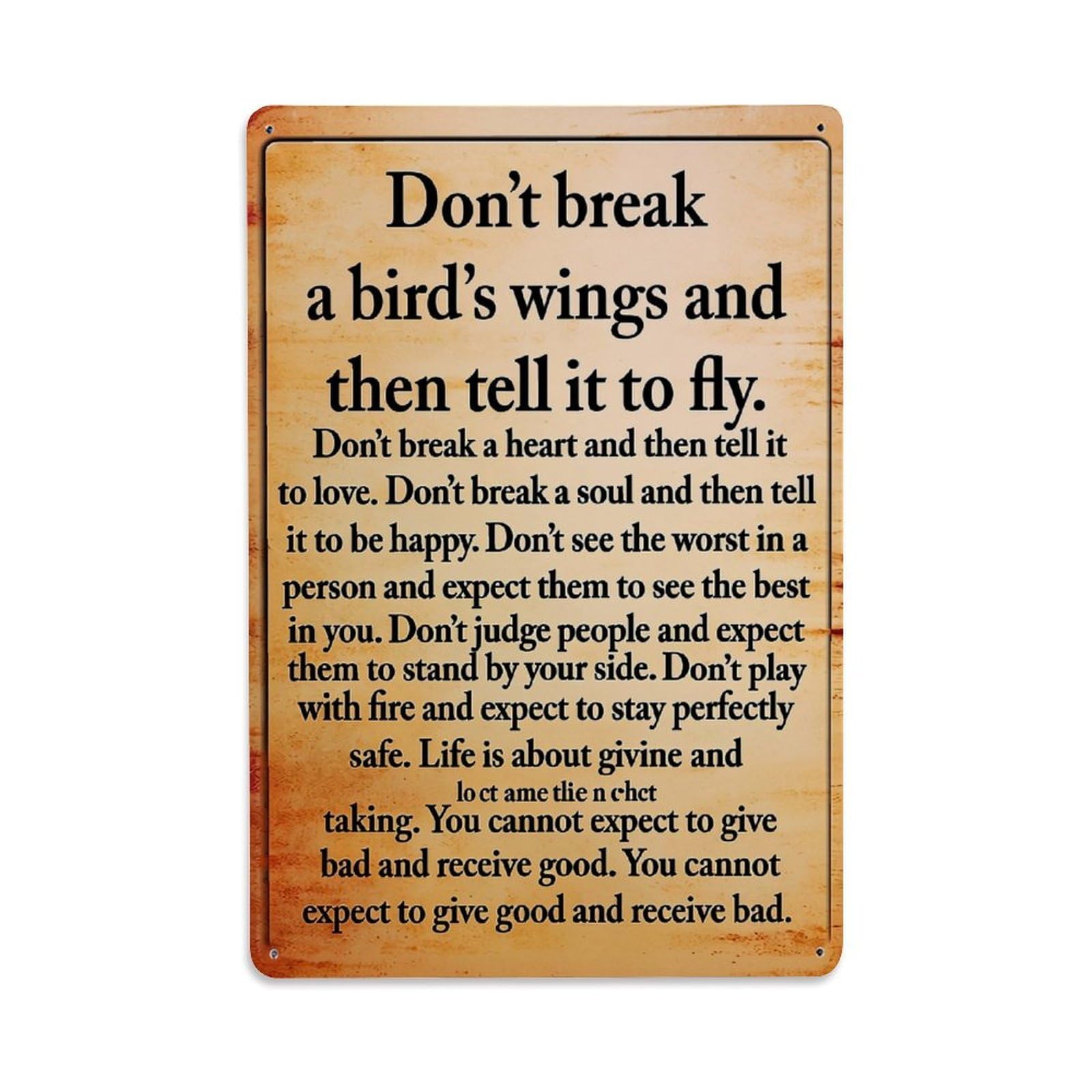 Nestemfo Vintage Inspirational Quote Text Design Tin Sign Metal Sign, Living Room,Bar, Home, Bedroom Wall Decor,Retro Metal Poster 8X12 Inches