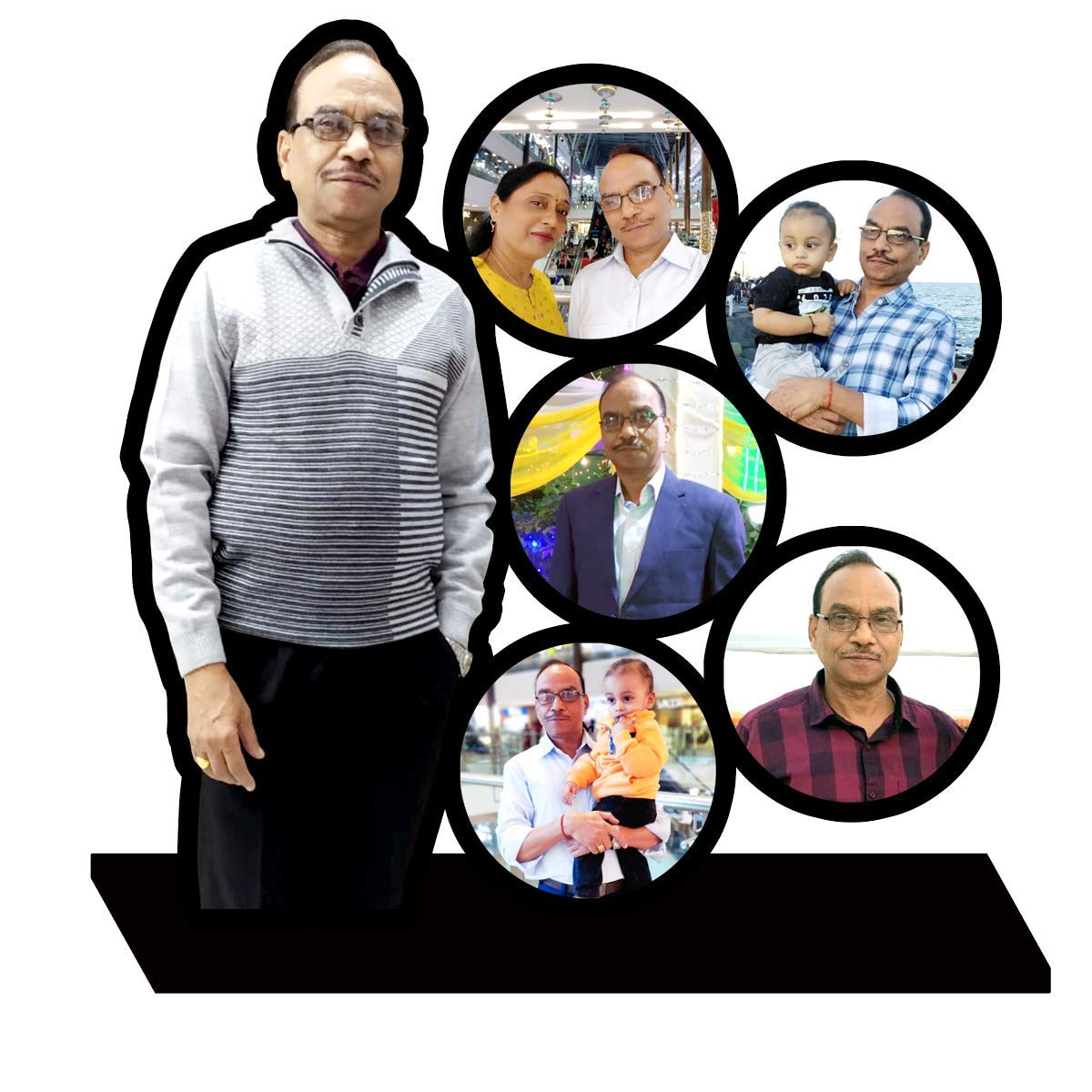 Express-O-Board Personalised Gift Photo Cutout Stand on PVC Board (12 in x 12 in)