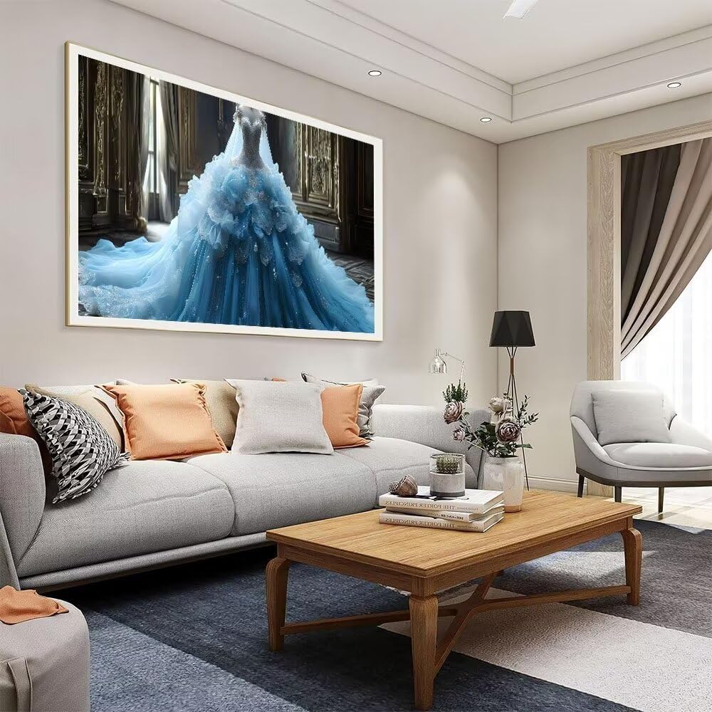 5D DIY Diamond Painting Kit Completo, Abito da sposa Diamantini Strass Ricamo a Punto per Adulti Bambini Decorazione Casa,Kit per Pittura Diamante Mosaico Fai Da Te, per Decorazioni Casa 60x150cm S210