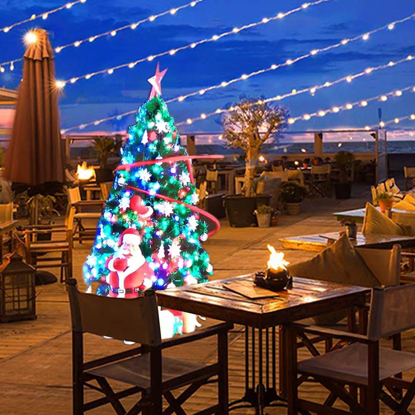 Proyector De Hologramas | Proyector De Ventilador LED con Holograma | Proyector Navideño con Mando A Distancia | Pantalla Publicitaria LED para Árbol De Navidad Halloween
